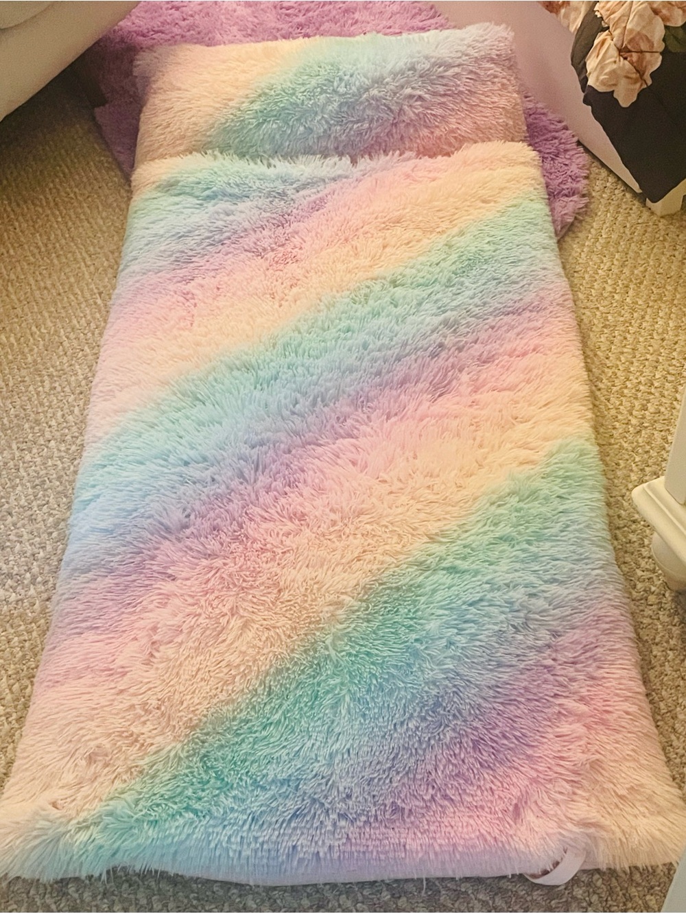 Maggie & Zoe Girl’s Ombré Faux Fur Sleeping Bag